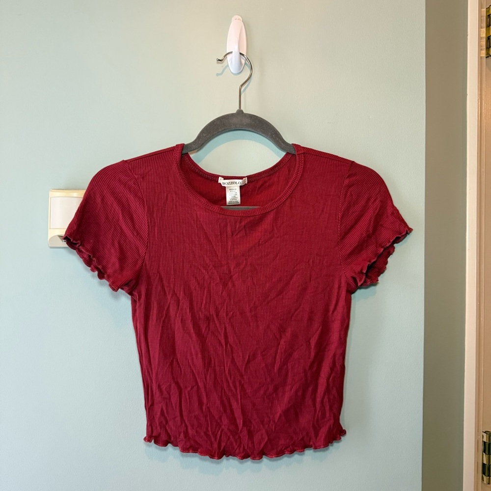 Bozzolo Deep Red/Orange Top Medium Women’s